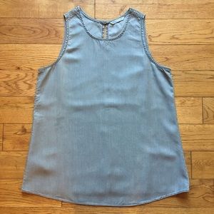 Open-back Chambray Tank